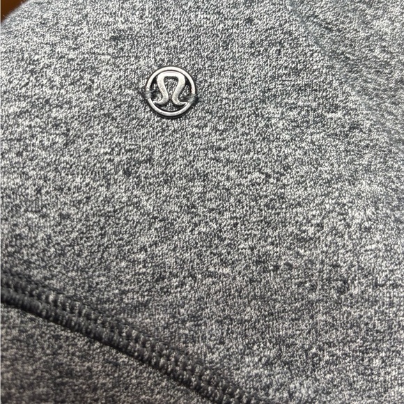 Lululemon Exhalation Pullover II Heathered Speckled Black Sweatshirt Size 6 - Picture 9 of 9